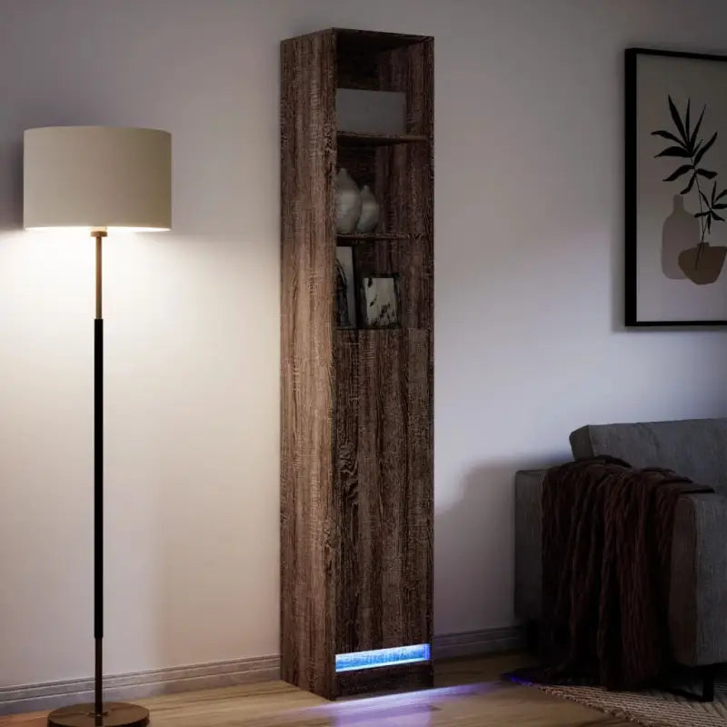 Dressoir met RGB LED-verlichting en bewerkt hout voor een moderne uitstraling - Dressoirs & buffetkasten