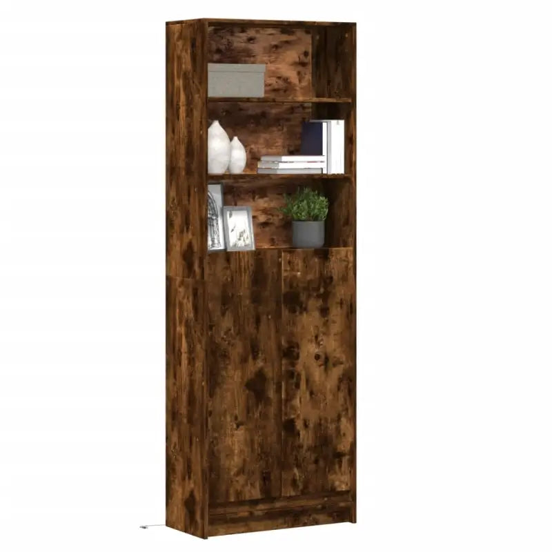 Dressoir met RGB LED-verlichting en bewerkt hout voor een moderne uitstraling - Gerookt eiken / 1 / 69 cm - Dressoirs &