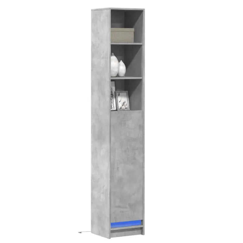 Dressoir met RGB LED-verlichting en bewerkt hout voor een moderne uitstraling - Betongrijs / 1 / 36 cm - Dressoirs &