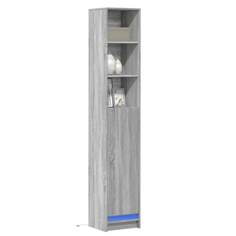 Dressoir met RGB LED-verlichting en bewerkt hout voor een moderne uitstraling - Grijs sonoma / 1 / 36 cm - Dressoirs &