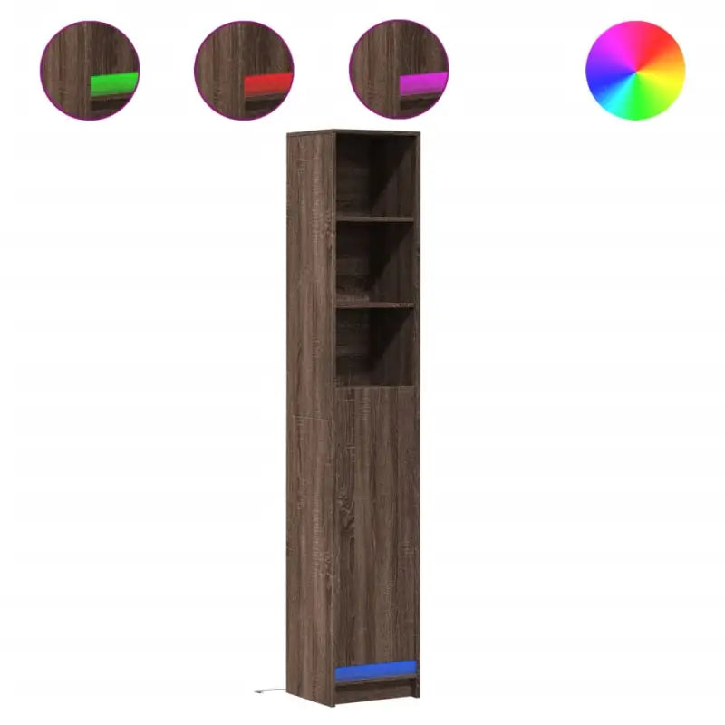 Dressoir met RGB LED-verlichting en bewerkt hout voor een moderne uitstraling - Dressoirs & buffetkasten