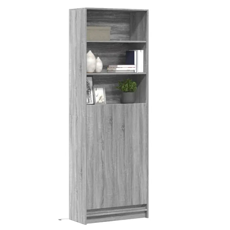 Dressoir met RGB LED-verlichting en bewerkt hout voor een moderne uitstraling - Grijs sonoma / 1 / 69 cm - Dressoirs &