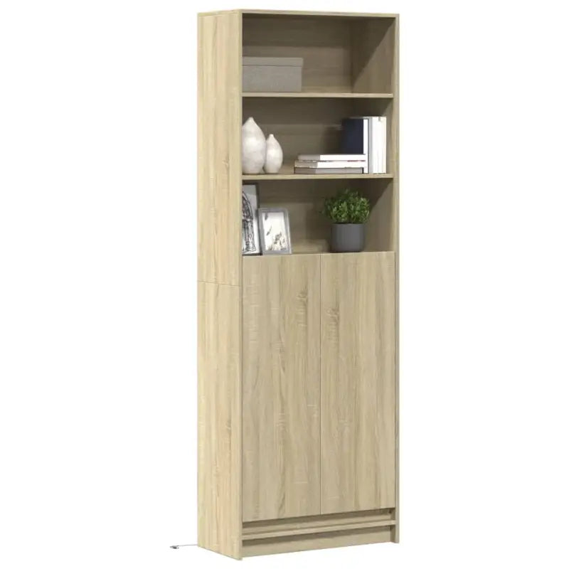 Dressoir met RGB LED-verlichting en bewerkt hout voor een moderne uitstraling - Sonoma eiken / 1 / 69 cm - Dressoirs &
