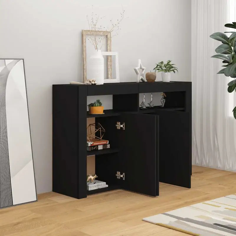 Dressoir met rgb led-verlichting en duurzaam bewerkt hout - Dressoirs & buffetkasten