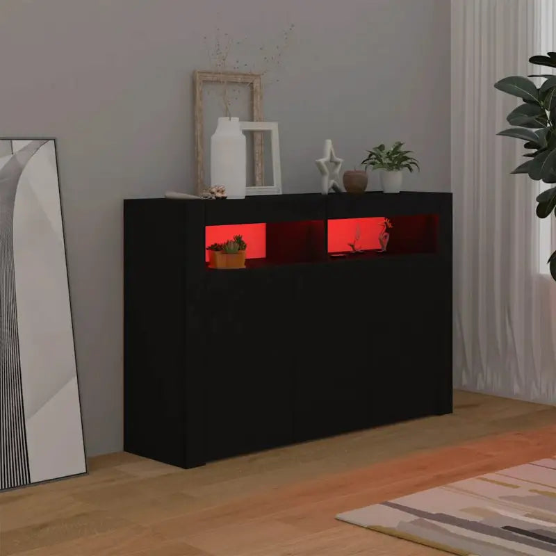 Dressoir met rgb led-verlichting en duurzaam bewerkt hout - Dressoirs & buffetkasten