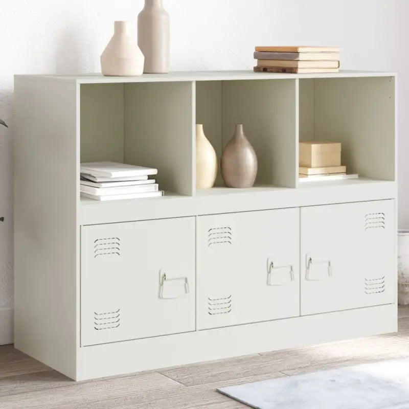 Dressoir met stabiel frame van koudgewalst staal en trendy design - Wit / 1 - Dressoirs & buffetkasten