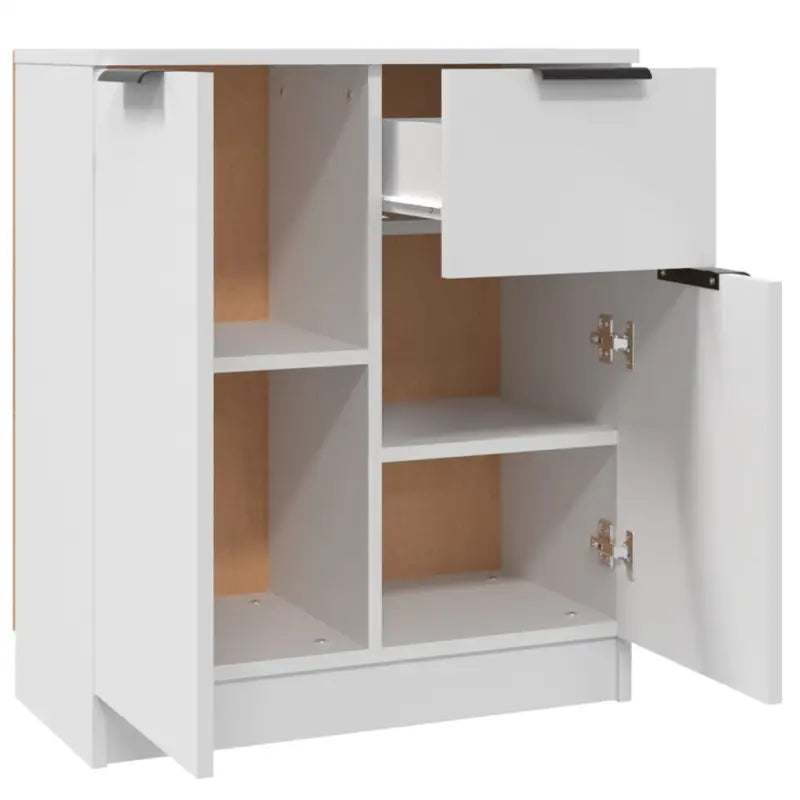 Dressoir met stevig blad en bewerkt hout voor een minimalistisch interieur - Wit / 1 - Dressoirs & buffetkasten