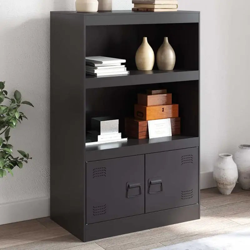 Dressoir met stevig koudgewalst staal frame voor een trendy kamer - Zwart / 1 - Dressoirs & buffetkasten