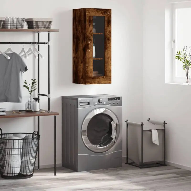 Dressoir met wandgemonteerde kast van bewerkt hout voor elegant interieur - Dressoirs & buffetkasten