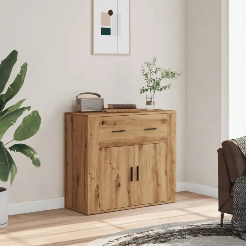 Dressoir van bewerkt hout dat aan al je wensen voldoet - Eiken / 1 - Dressoirs & buffetkasten