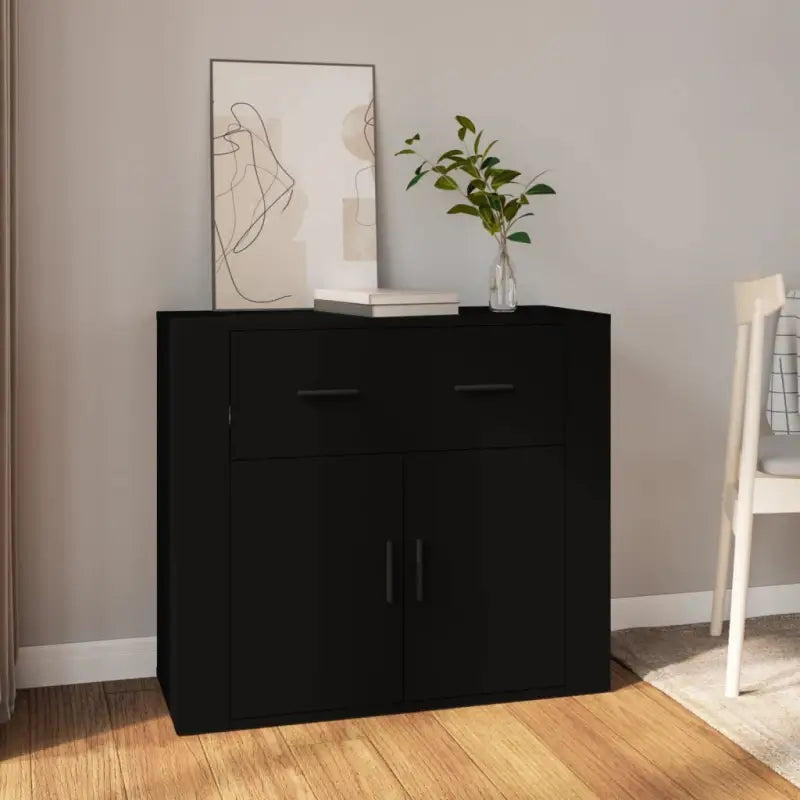 Dressoir van bewerkt hout dat aan al je wensen voldoet - Zwart / 1 - Dressoirs & buffetkasten