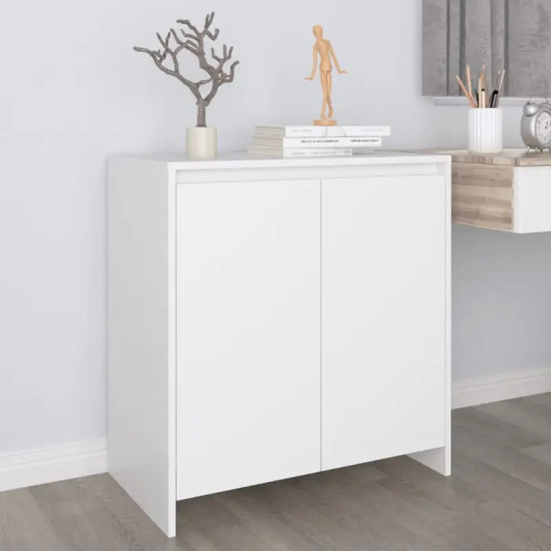 Dressoir van bewerkt hout met opbergruimte en stevig design - Wit / 1 - Dressoirs & buffetkasten