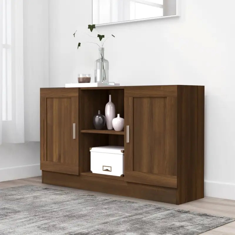 Dressoir van bewerkt hout voor een praktische en stijlvolle kamer - bruin eikenkleur / 1 / Bewerkt hout - Dressoirs &