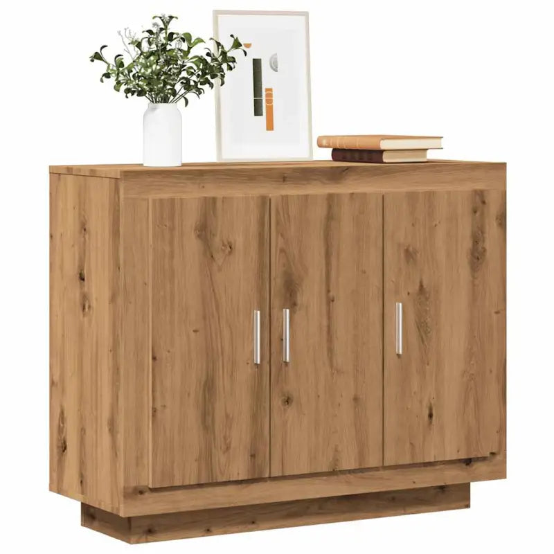 Dressoir van bewerkt hout voor gemakkelijke schoonmaak en stijlvolle opslag - artisanaal eikenkleurig / 1 - Dressoirs &