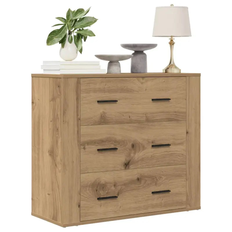 Dressoir van bewerkt hout voor veelzijdige opbergruimte - artisanaal eikenkleurig / 1 - Dressoirs & buffetkasten