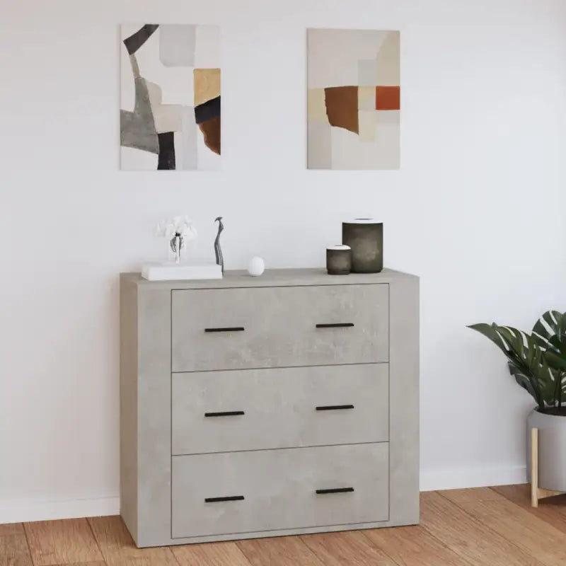 Dressoir van bewerkt hout voor veelzijdige opbergruimte - Betongrijs / 1 - Dressoirs & buffetkasten