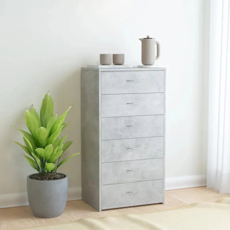 Dressoir van bewerkt hout voor woonkamer slaapkamer of kantoor - Betongrijs / 1 - Dressoirs & buffetkasten