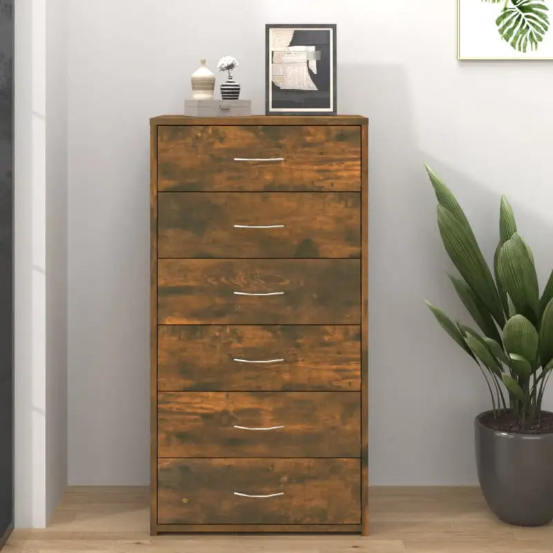 Dressoir van bewerkt hout voor woonkamer slaapkamer of kantoor - Gerookt eiken / 1 - Dressoirs & buffetkasten