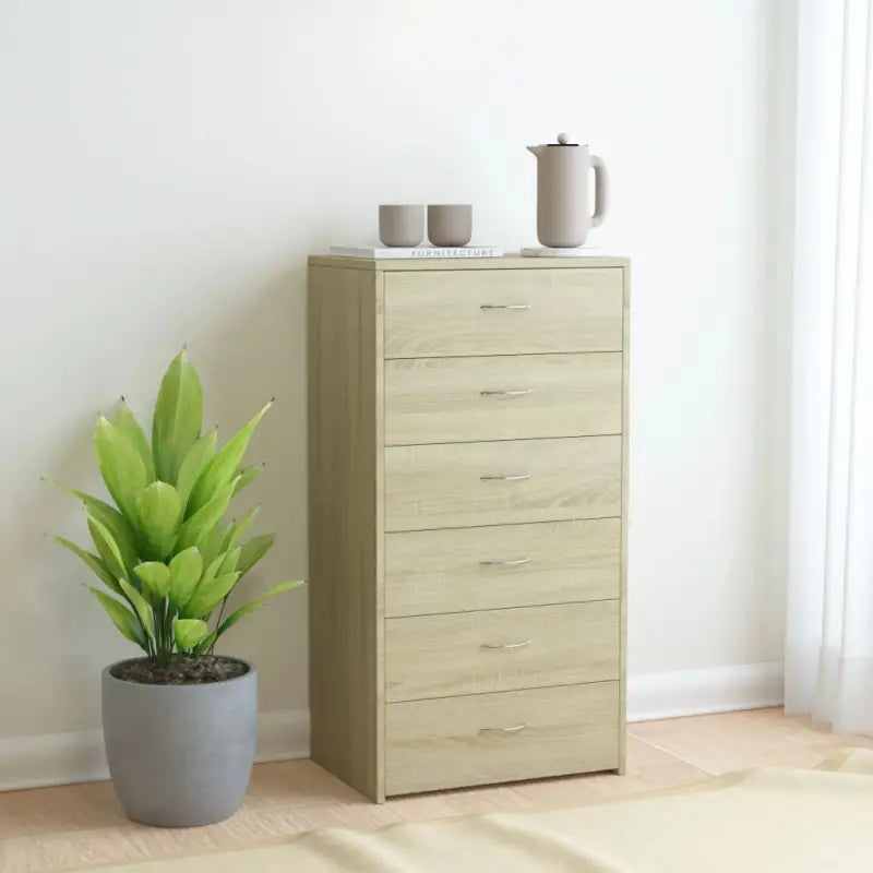 Dressoir van bewerkt hout voor woonkamer slaapkamer of kantoor - Sonoma eiken / 1 - Dressoirs & buffetkasten