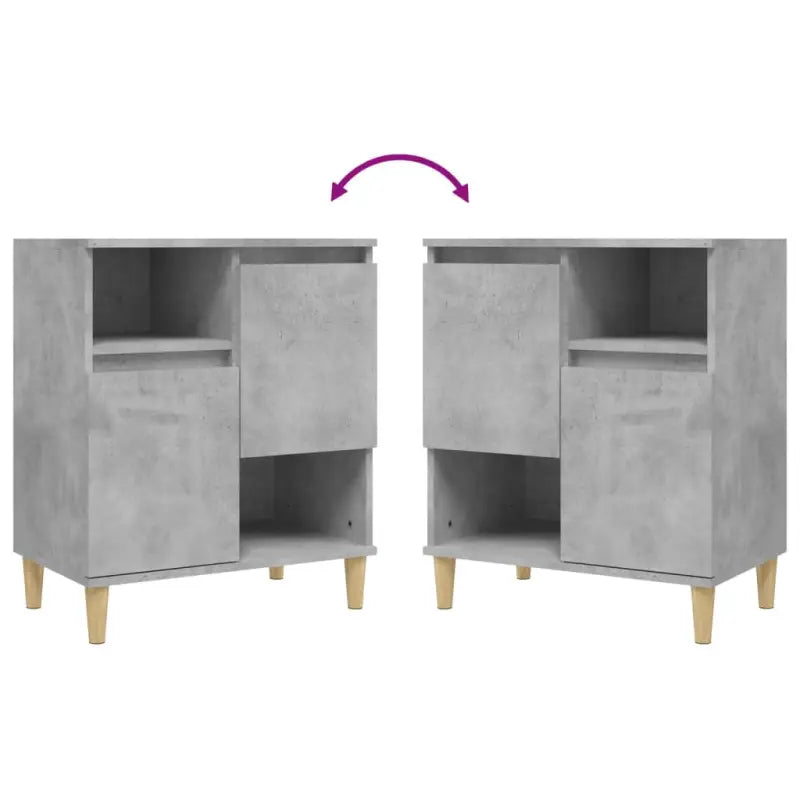 Dressoir van massief eucalyptushout met bewerkt hout en trendy design - Dressoirs & buffetkasten