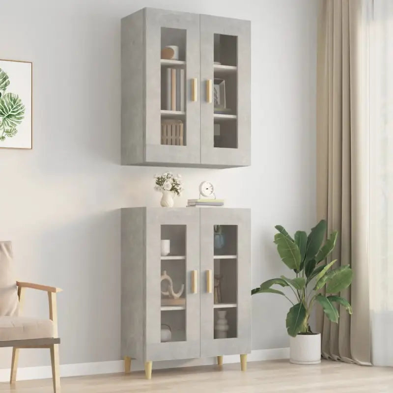 Dressoirs en buffetkasten met bewerkt hout voor extra opbergruimte - Betongrijs / 1 - Dressoirs & buffetkasten