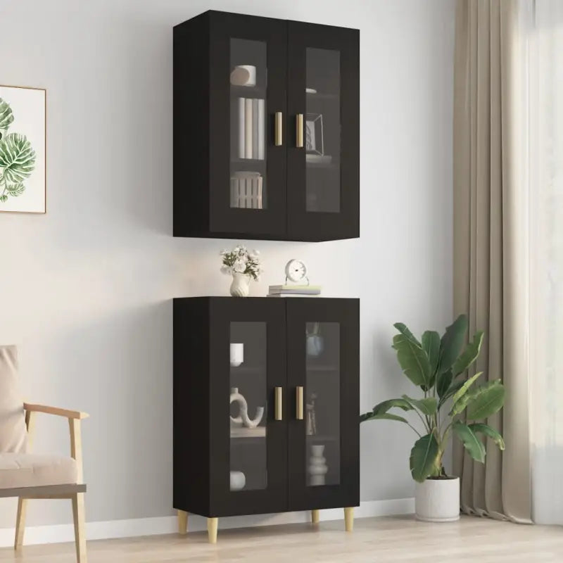 Dressoirs en buffetkasten met bewerkt hout voor extra opbergruimte - Zwart / 1 - Dressoirs & buffetkasten