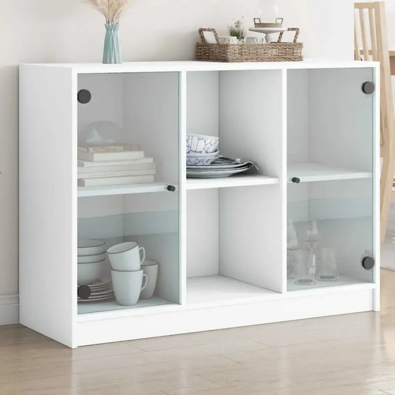 Dressoirs en buffetkasten met boekenkast biedt duurzame en moderne opbergoplossing - Wit / 1 / 102 cm - Dressoirs &
