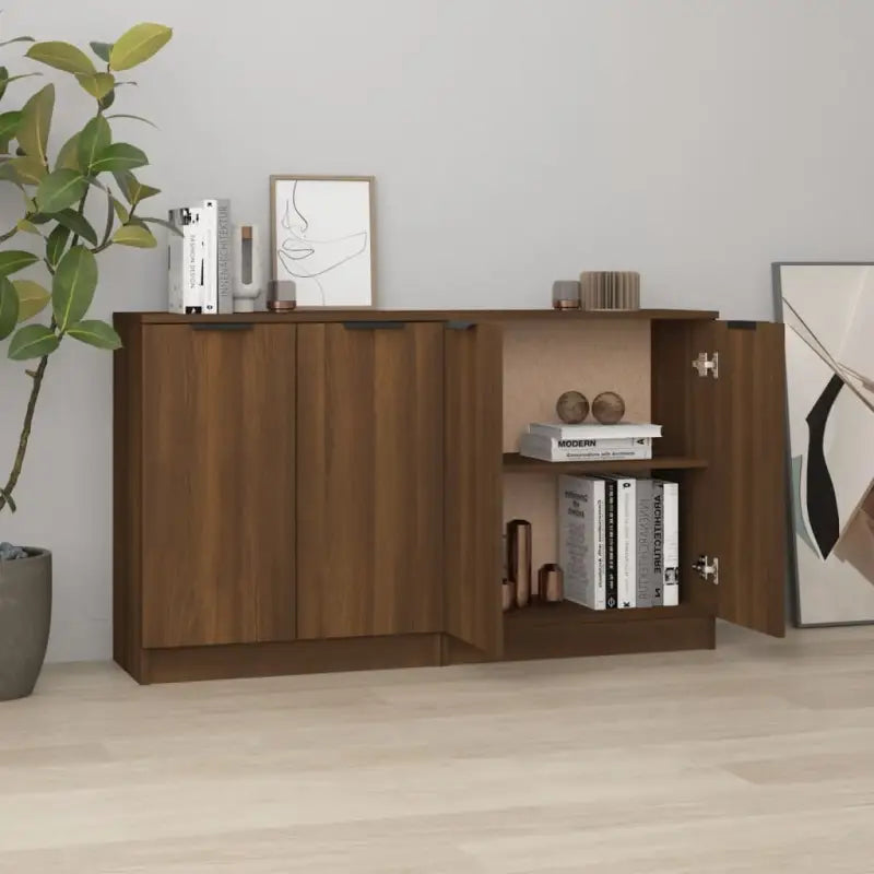 Dressoirs en buffetkasten van bewerkt hout gemakkelijk schoon te maken - bruin eikenkleur / 2 - Dressoirs & buffetkasten