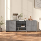Dressoirs en buffetkasten van bewerkt hout met afmetingen op maat - Grijs sonoma / 3 - Dressoirs & buffetkasten
