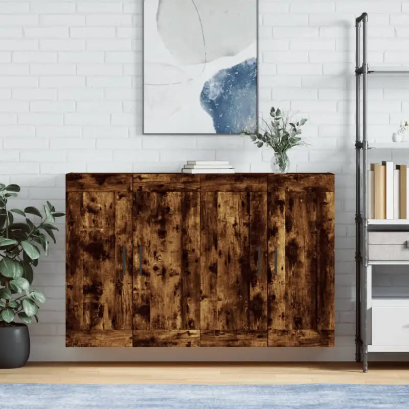Dressoirs en buffetkasten van bewerkt hout met extra opbergruimte - Gerookt eiken / 2 / Buis zwart - Dressoirs &