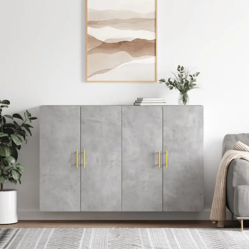 Dressoirs en buffetkasten van bewerkt hout met extra opbergruimte - Betongrijs / 2 / Buis goud - Dressoirs &