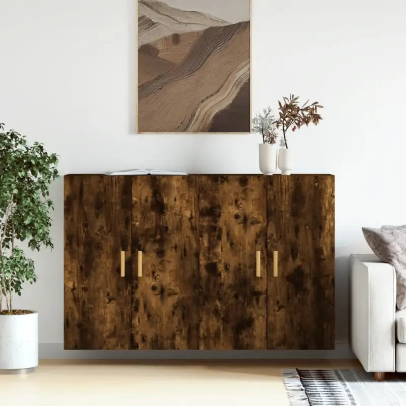Dressoirs en buffetkasten van bewerkt hout met extra opbergruimte - Gerookt eiken / 2 / Hout - Dressoirs & buffetkasten