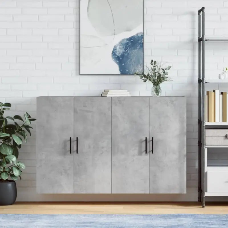 Dressoirs en buffetkasten van bewerkt hout met extra opbergruimte - Betongrijs / 2 / Buis zwart - Dressoirs &