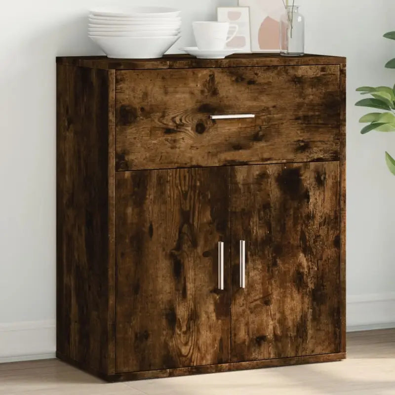 Dressoirs en buffetkasten van bewerkt hout met modern design - Gerookt eiken / 1 - Dressoirs & buffetkasten