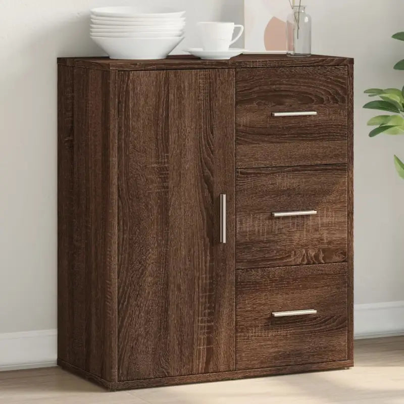 Dressoirs en buffetkasten van bewerkt hout met trendy en duurzaam design - bruin eikenkleur / 1 - Dressoirs &
