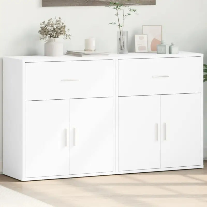 Dressoirs en buffetkasten van bewerkt hout met trendy en duurzame stijl - Wit / 1 - Dressoirs & buffetkasten