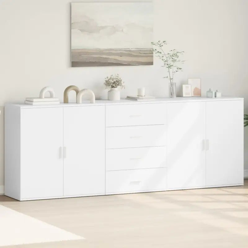 Dressoirs en buffetkasten van bewerkt hout voor een trendy en stabiele uitstraling - Wit / 1 - Dressoirs & buffetkasten
