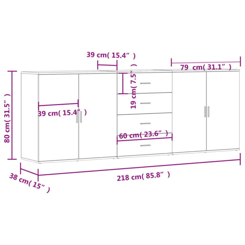 Dressoirs en buffetkasten van bewerkt hout voor een trendy en stabiele uitstraling - Dressoirs & buffetkasten