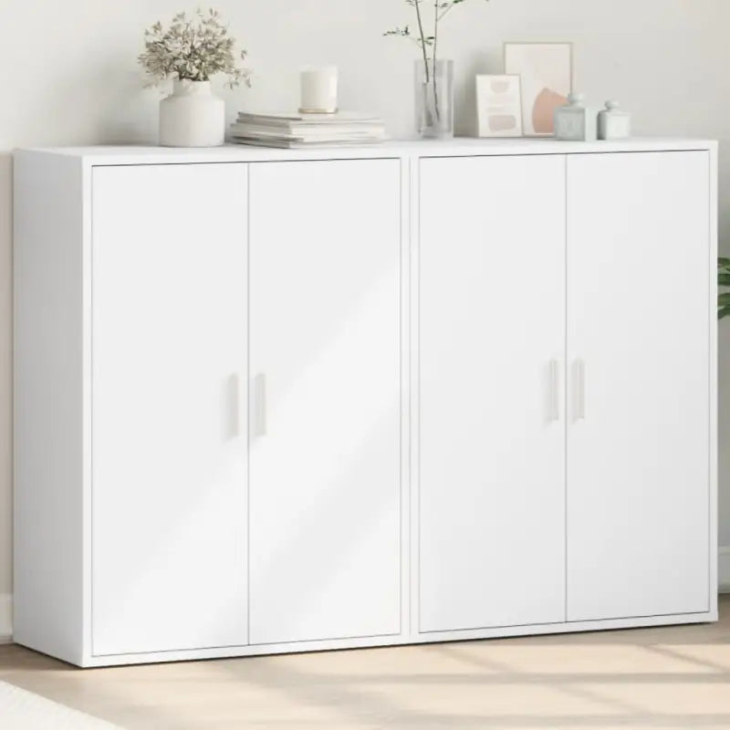 Dressoirs en buffetkasten van bewerkt hout voor een trendy en stevige uitstraling - Wit / 1 - Dressoirs & buffetkasten