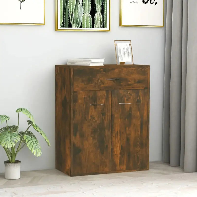 Dressoirs met bewerkt hout voor een minimalistische uitstraling - Gerookt eiken / 1 - Dressoirs & buffetkasten