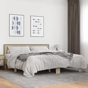 Duurzaam bedframe met bewerkt hout en multiplex lattenbodem - Bedden & bedframes