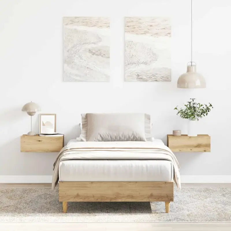 Duurzaam bedframe met multiplex lattenbodem voor een goede nachtrust - artisian oak / 100 x 200 cm - Bedden & bedframes