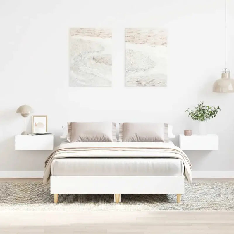 Duurzaam bedframe met multiplex lattenbodem voor een goede nachtrust - Wit / 120 x 200 cm - Bedden & bedframes