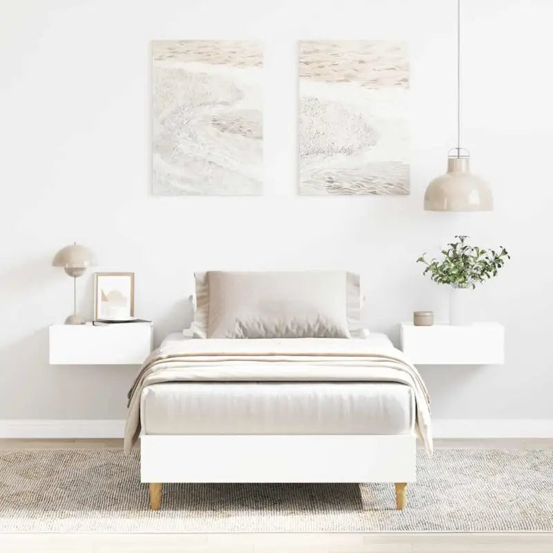 Duurzaam bedframe met multiplex lattenbodem voor een goede nachtrust - Wit / 90 x 200 cm - Bedden & bedframes