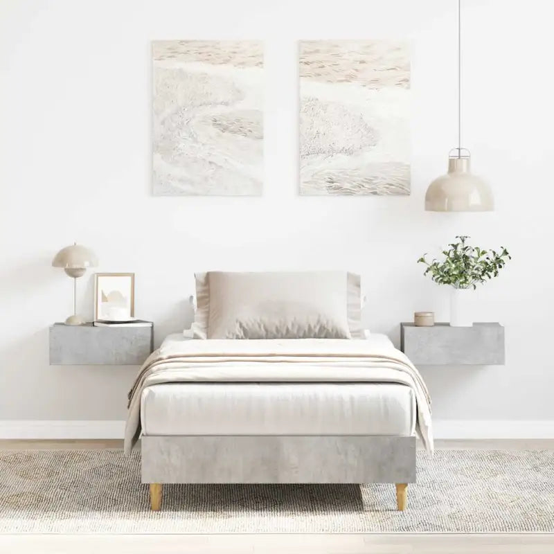 Duurzaam bedframe met multiplex lattenbodem voor een goede nachtrust - Betongrijs / 100 x 200 cm - Bedden & bedframes