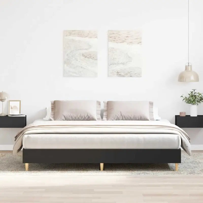 Duurzaam bedframe met multiplex lattenbodem voor een goede nachtrust - Zwart / 180 x 200 cm - Bedden & bedframes