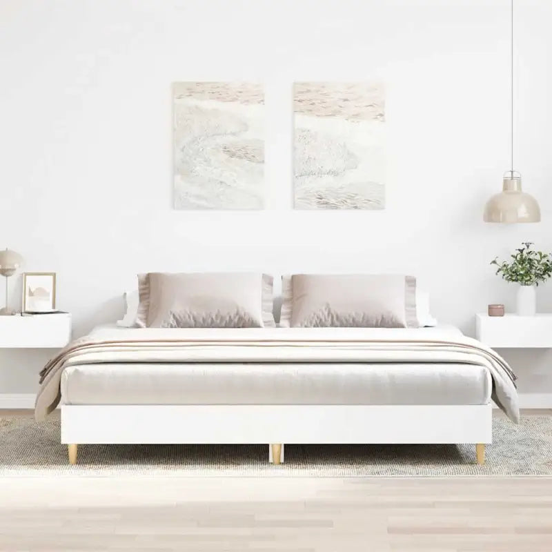 Duurzaam bedframe met multiplex lattenbodem voor een goede nachtrust - Wit / 180 x 200 cm - Bedden & bedframes