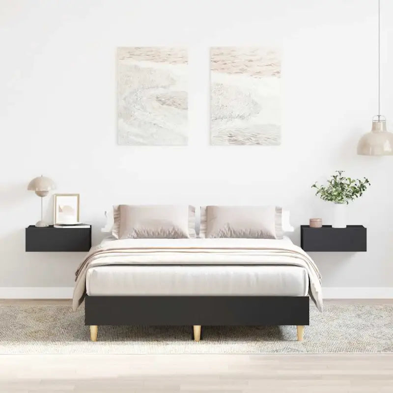 Duurzaam bedframe met multiplex lattenbodem voor een goede nachtrust - Zwart / 120 x 190 cm - Bedden & bedframes