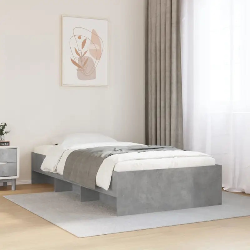 Duurzaam bedframe van bewerkt hout voor een goede nachtrust - Grijs sonoma / 90 x 200 cm - Bedden & bedframes