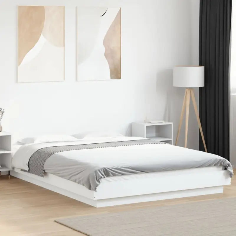 Duurzaam bedframe van bewerkt hout voor een goede nachtrust - Wit / 120 x 200 cm - Bedden & bedframes